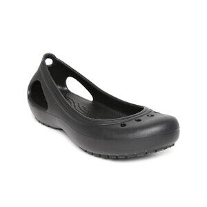 Crocs Women's Black Kadee Crosslite Slip-On Casual Ballet Flat Size US 11